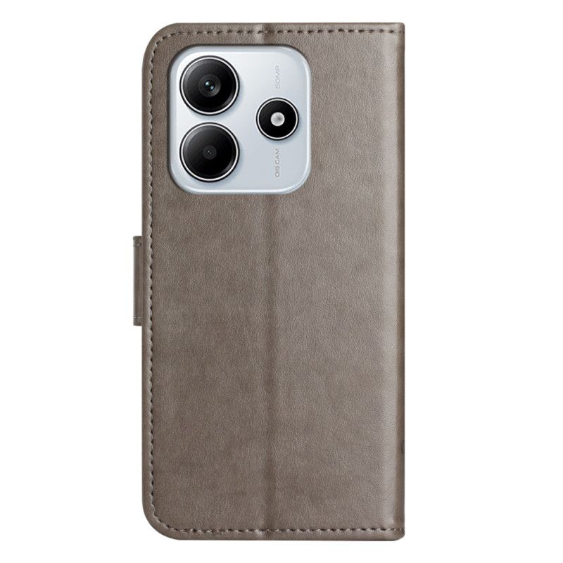 Lærdeksel Folio Deksel Xiaomi Redmi Note 14 5g Mobildeksel Blomstertrykk