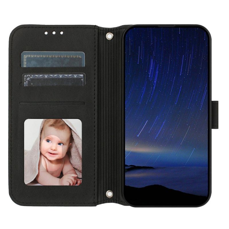 Lærdeksel Folio Deksel Xiaomi Redmi Note 14 5g Mobildeksel Frisemønster Med Stropp