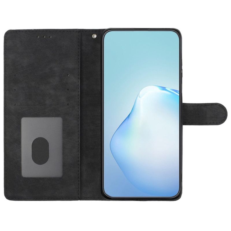 Lærdeksel Folio Deksel Xiaomi Redmi Note 14 5g Mobildeksel Semsket Skinneffekt Med Stropp