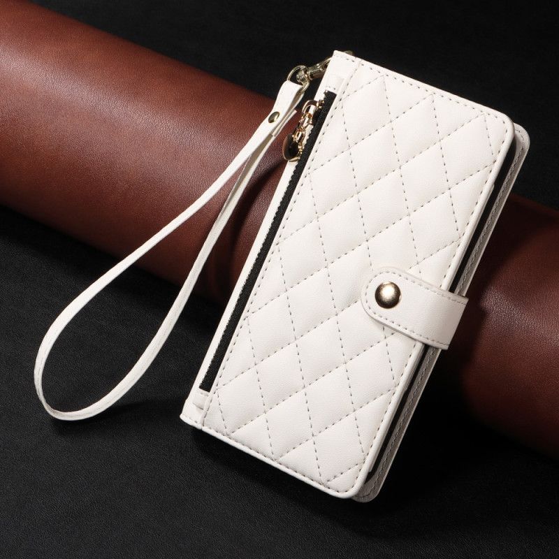 Lærdeksel Folio Deksel Xiaomi Redmi Note 14 5g Mobildeksel Vattert Med Stropper