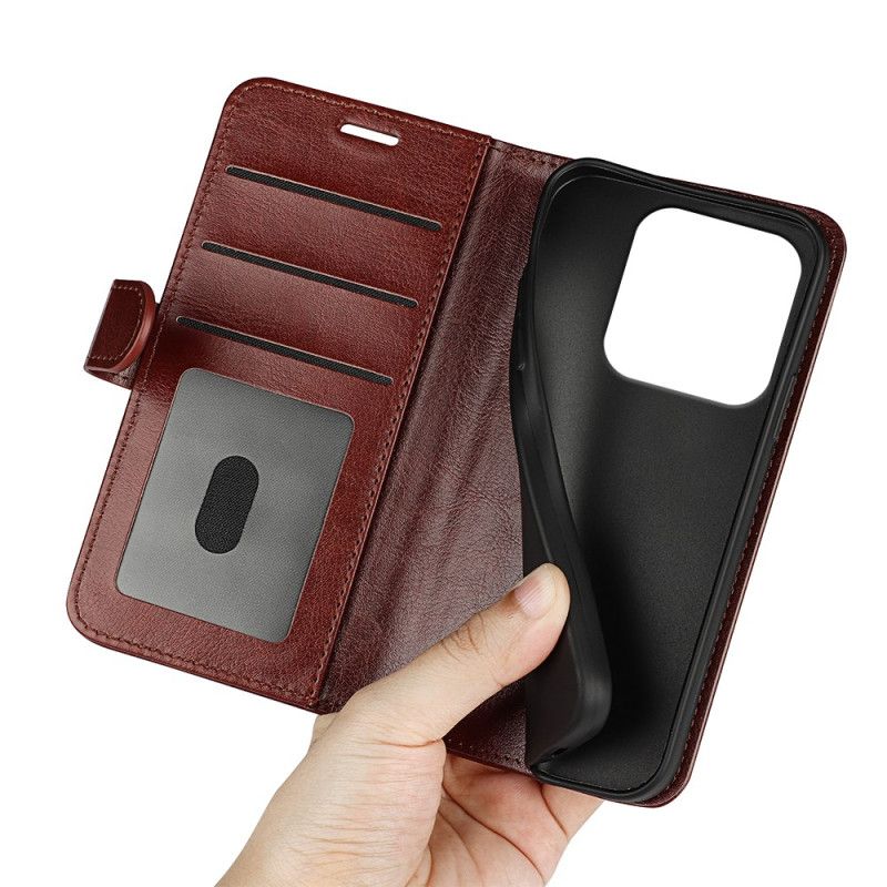 Lærdeksel Folio Deksel Xiaomi Redmi Note 14 5g Mobildeksel Vintage