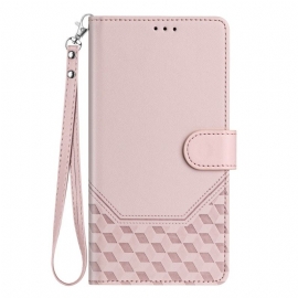 Lærdeksel Folio Deksel Xiaomi Redmi Note 14 5g Rfid-funksjon Bikakemønster