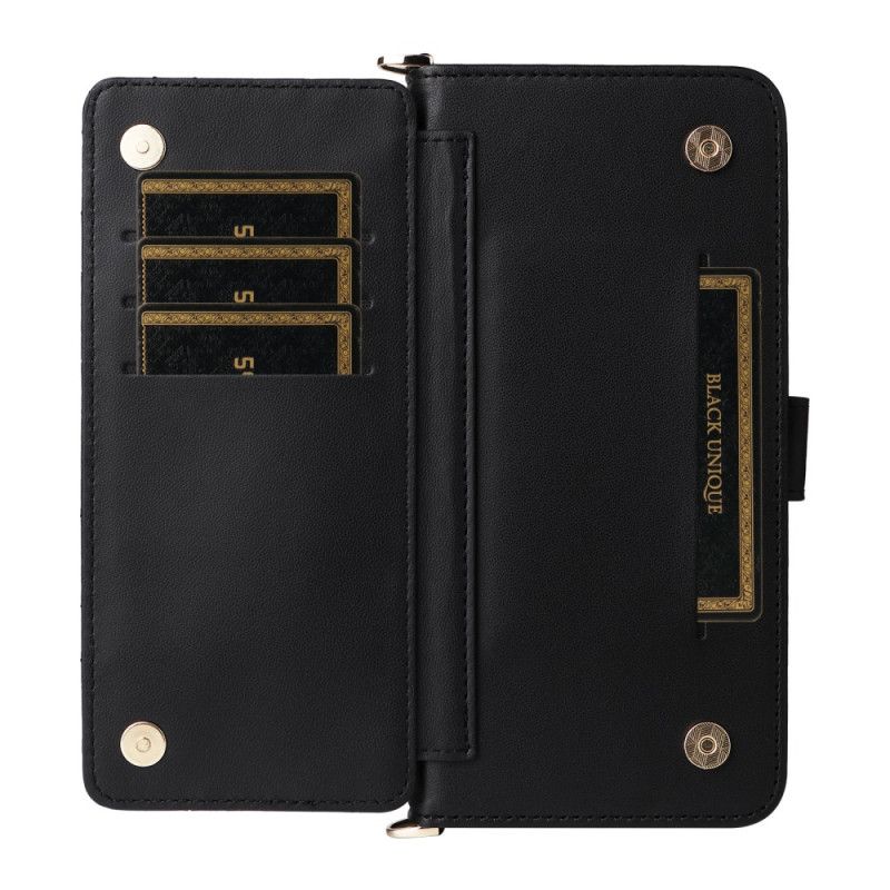 Lærdeksel Folio Deksel Oppo Reno 13f 4g / 5g / 13 Fs 5g Mobildeksel Premium Retro Skulderveske Og Snor