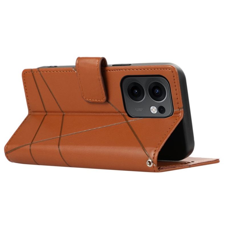 Lærdeksel Folio Deksel Oppo Reno 13f 4g / 5g / 13 Fs 5g Mobildeksel Striper