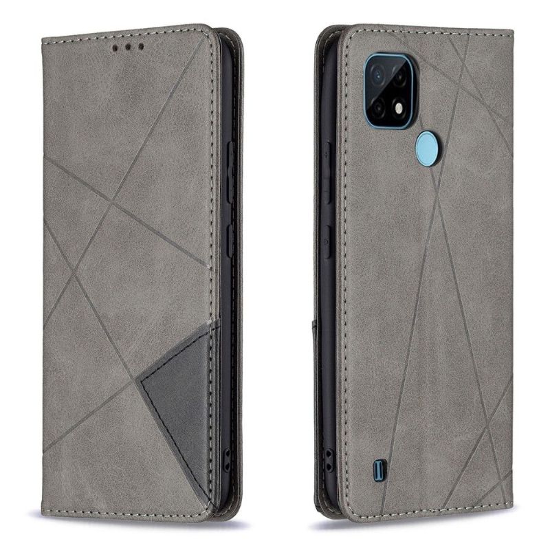 Folio Deksel Til Realme C21 Célinia Style Skinnkortholder