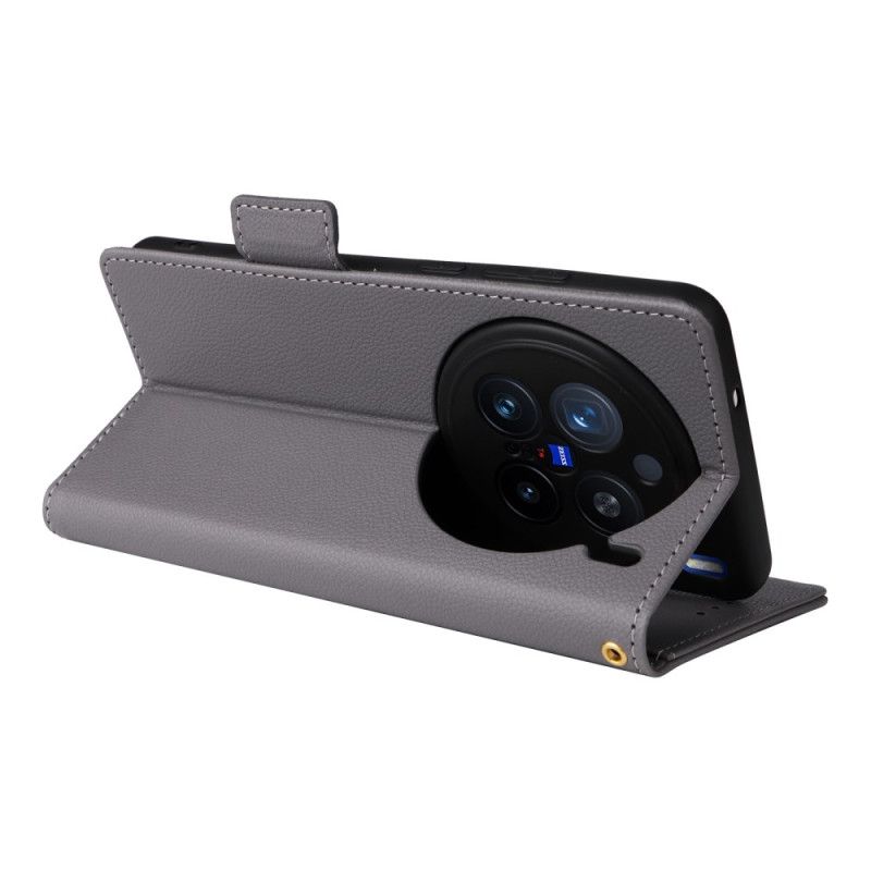 Lærdeksel Folio Deksel Vivo X200 Pro Mobildeksel Stropp I Kunstskinn