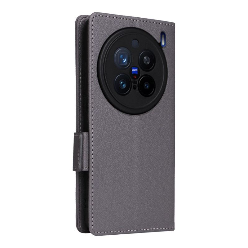 Lærdeksel Folio Deksel Vivo X200 Pro Mobildeksel Stropp I Kunstskinn