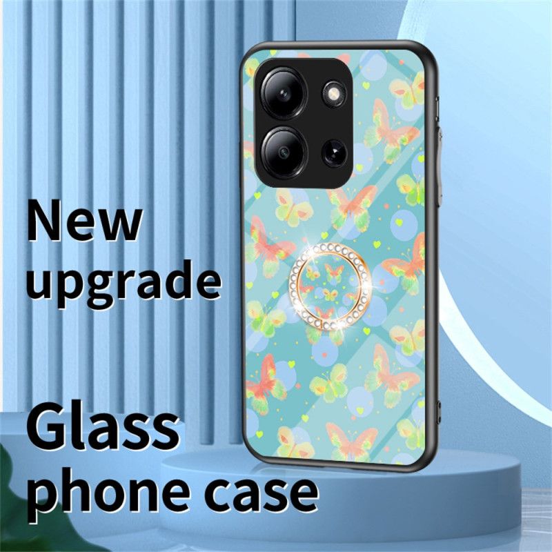 Deksel Poco C85 Sommerfugl I Herdet Glass Beskyttelse Deksel