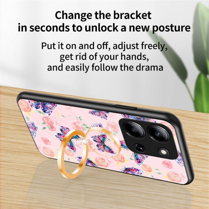 Deksel Poco C85 Sommerfugl I Herdet Glass Beskyttelse Deksel