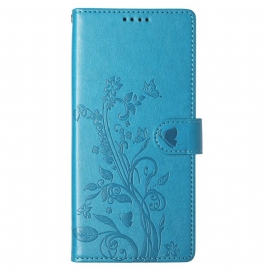 Folio Deksel Poco C85 Blomstermønster