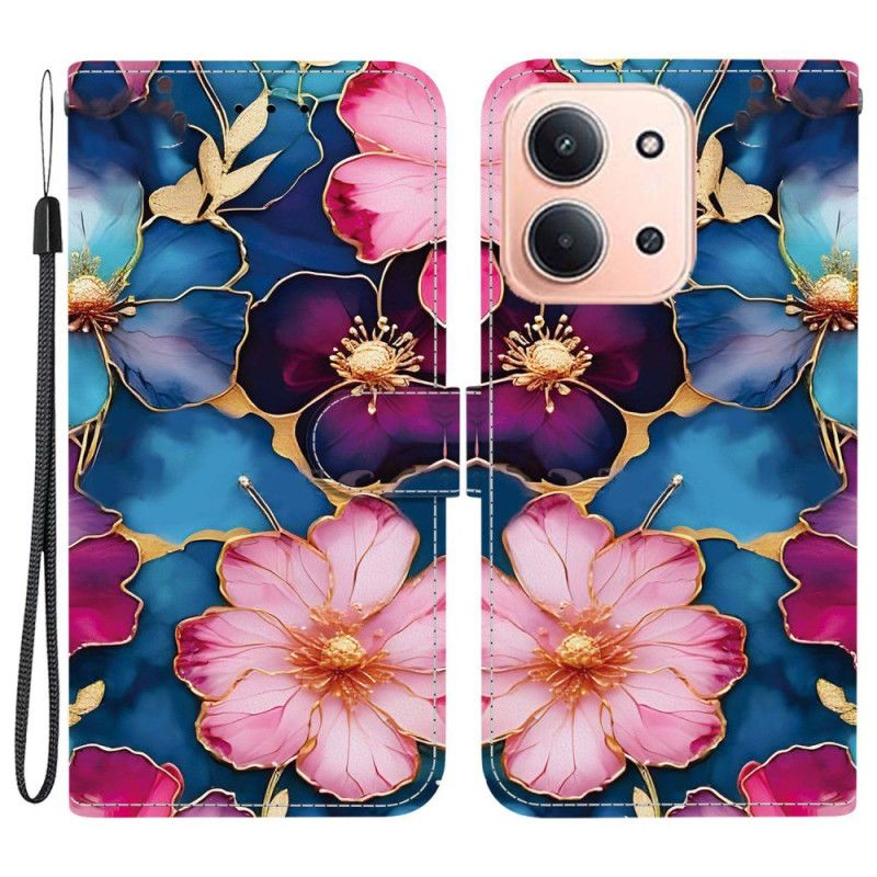 Folio Deksel Poco C85 Fargerike Blomster