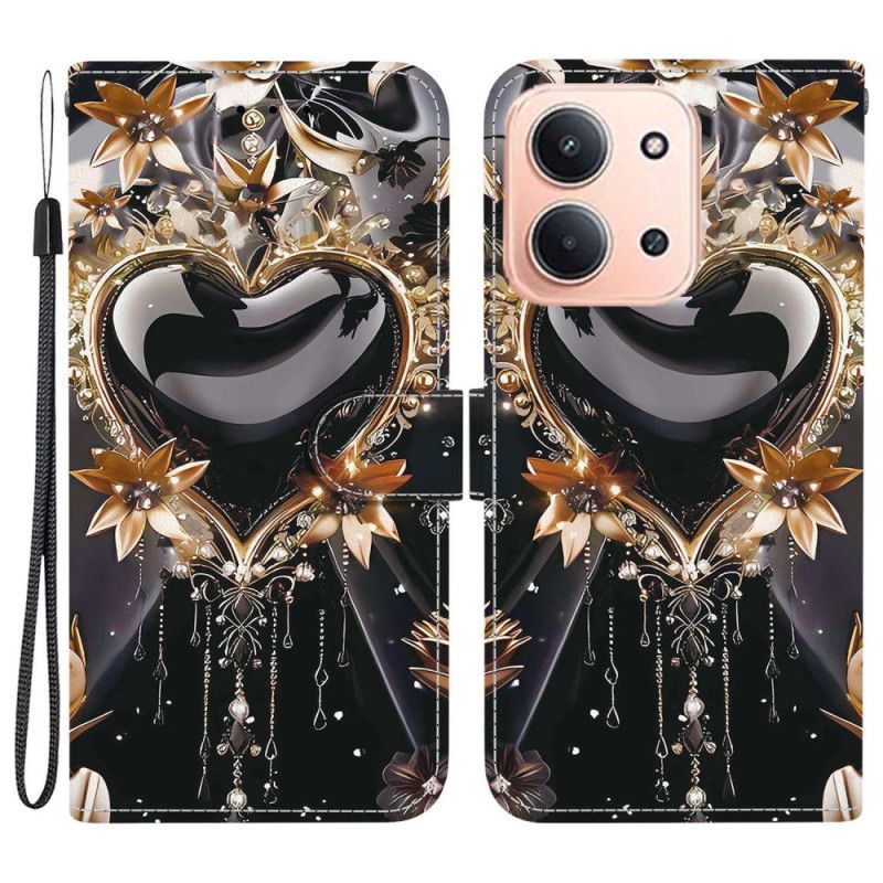 Folio Deksel Poco C85 To Hjerter Beskyttelse Deksel