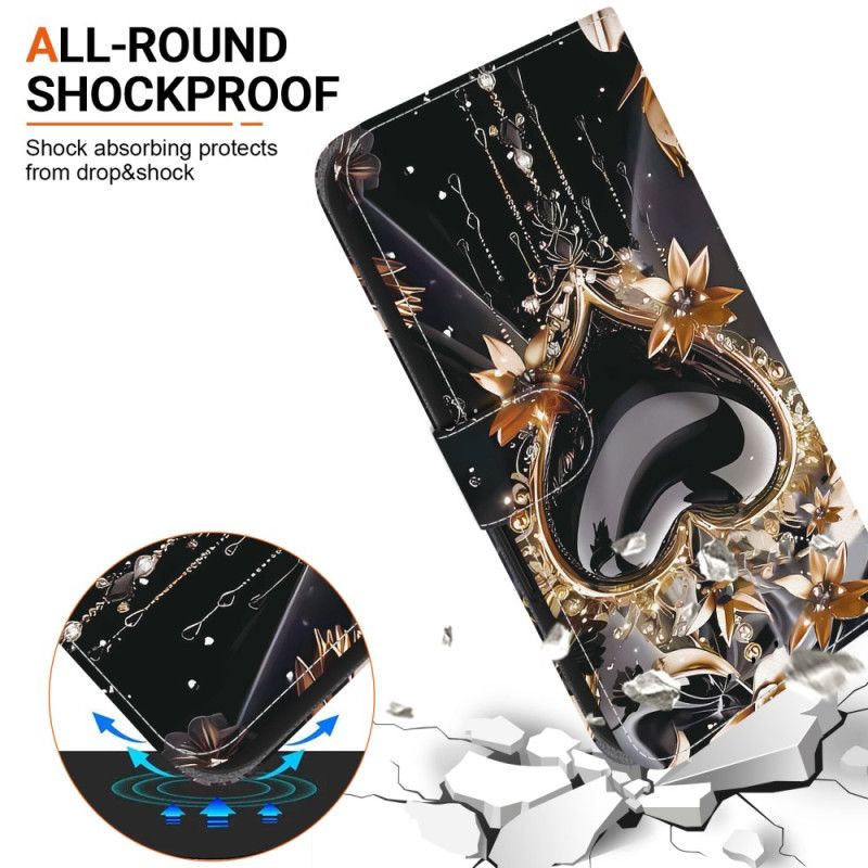 Folio Deksel Poco C85 To Hjerter Beskyttelse Deksel