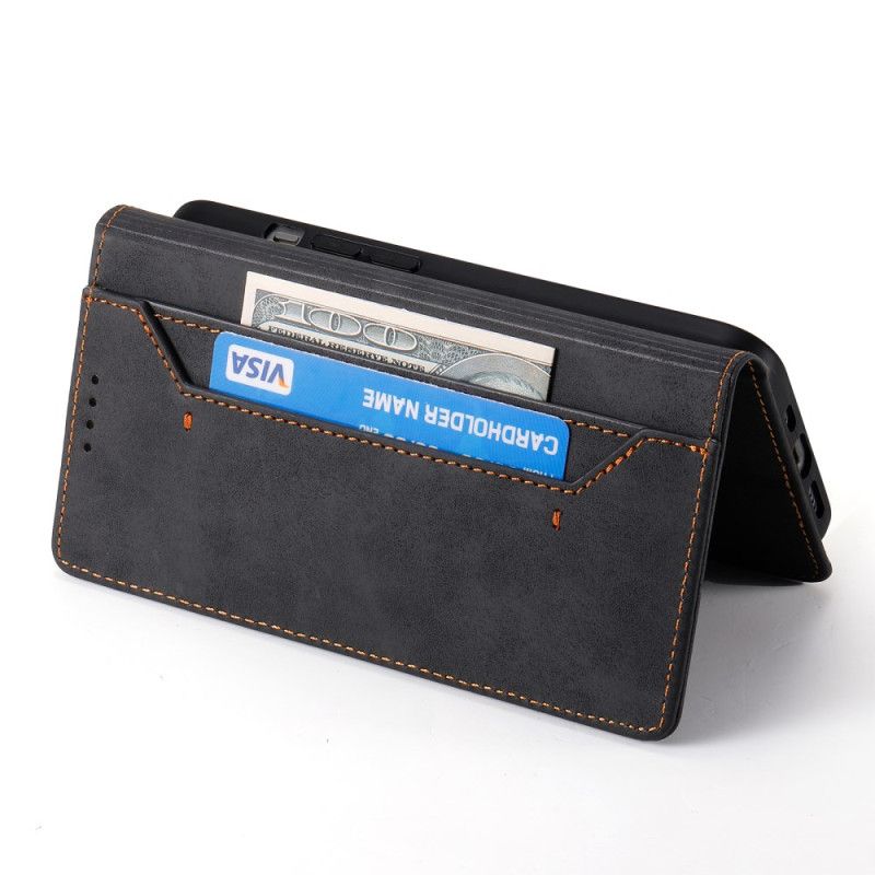 Folio Deksel Poco C85 Vintage Skinneffekt