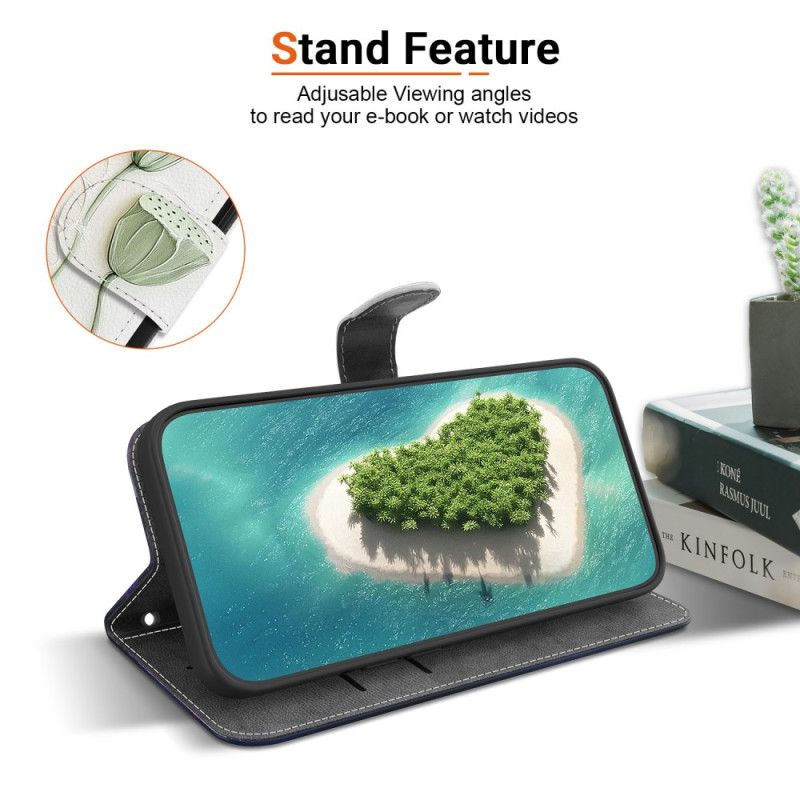 Folio Deksel Til Poco C85 Grønne Blomster