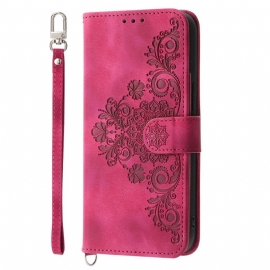 Lærdeksel Folio Deksel Poco C85 Mobildeksel Semsket Blondereffekt