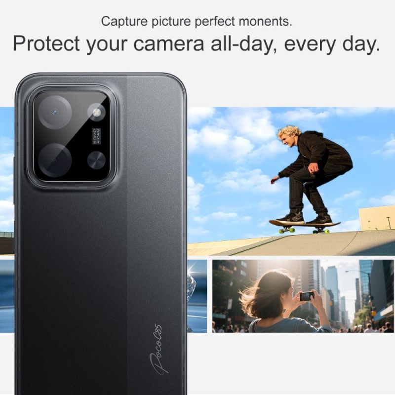 Linsebeskytter I Herdet Glass For Xiaomi Poco C85 (svart Versjon)