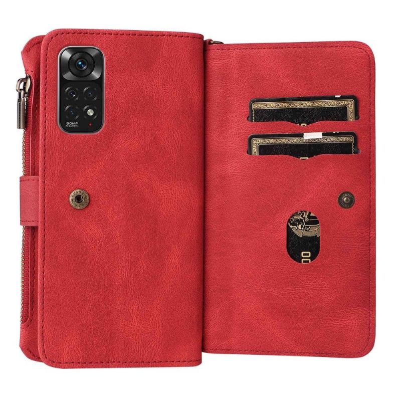 Folio Deksel Til Xiaomi Redmi Note 11 / Note 11S Lommebok Med Kjede