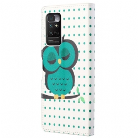 Folio Deksel Til Xiaomi Redmi Note 11 / Note 11S Ugle Polka Dot