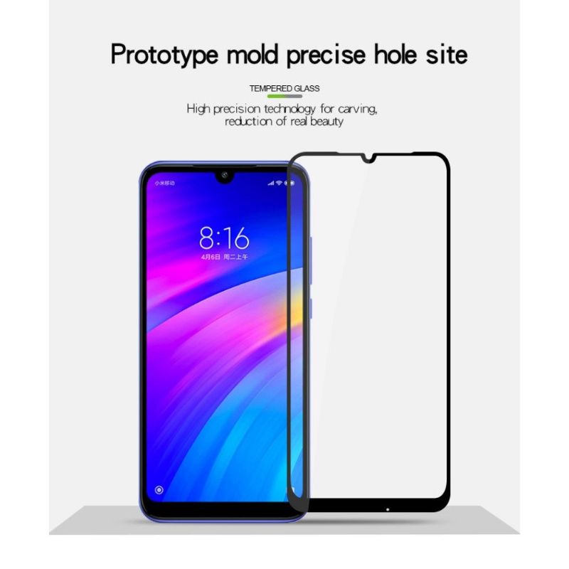 Xiaomi Redmi 7 - Skjermbeskytter I Herdet Glass I Full Størrelse - Svart