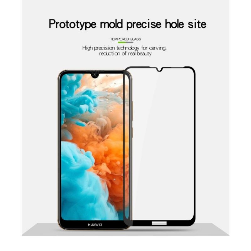 Huawei Y6 2019 - Skjermbeskytter I Herdet Glass I Full Størrelse - Svart