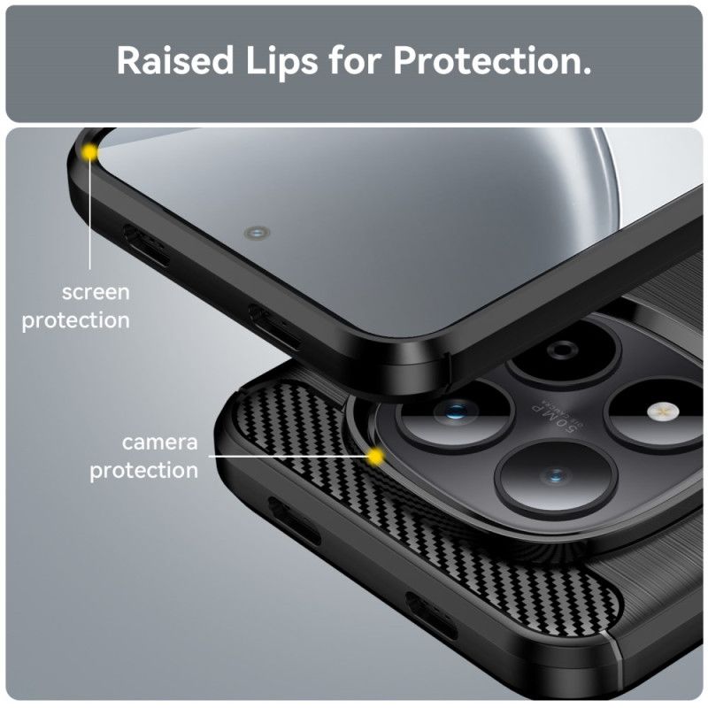 Deksel Xiaomi Redmi Note 15 Pro 5g Børstet Karbonfiber Beskyttelse Deksel