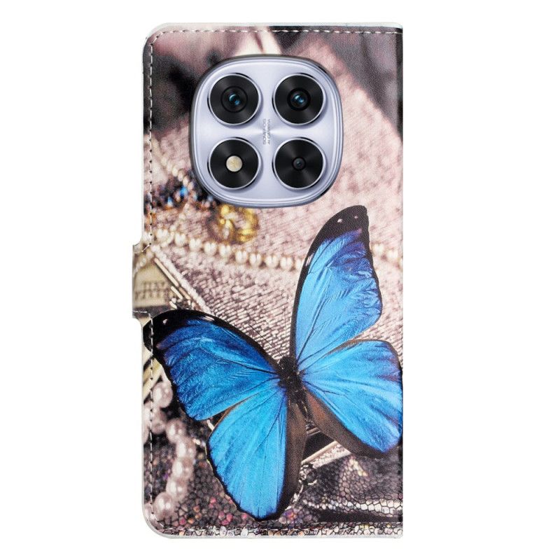 Folio Deksel Til Xiaomi Redmi Note 15 Pro 5g Blå Sommerfugl