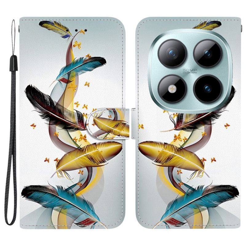 Folio Deksel Til Xiaomi Redmi Note 15 Pro 5g Fargerike Fjær