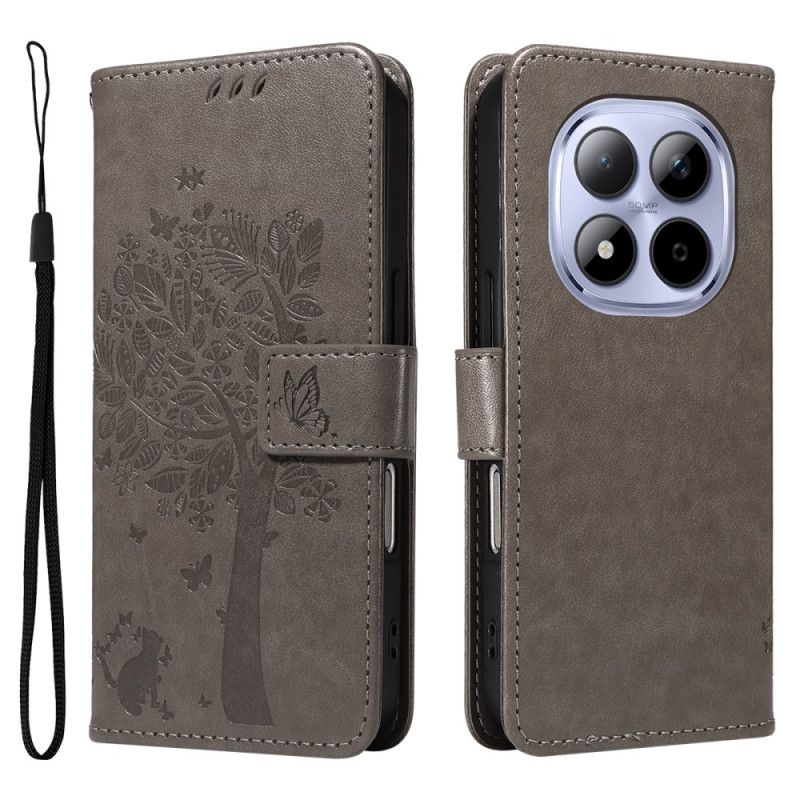 Folio Deksel Til Xiaomi Redmi Note 15 Pro 5g Katt- Og Tremønster