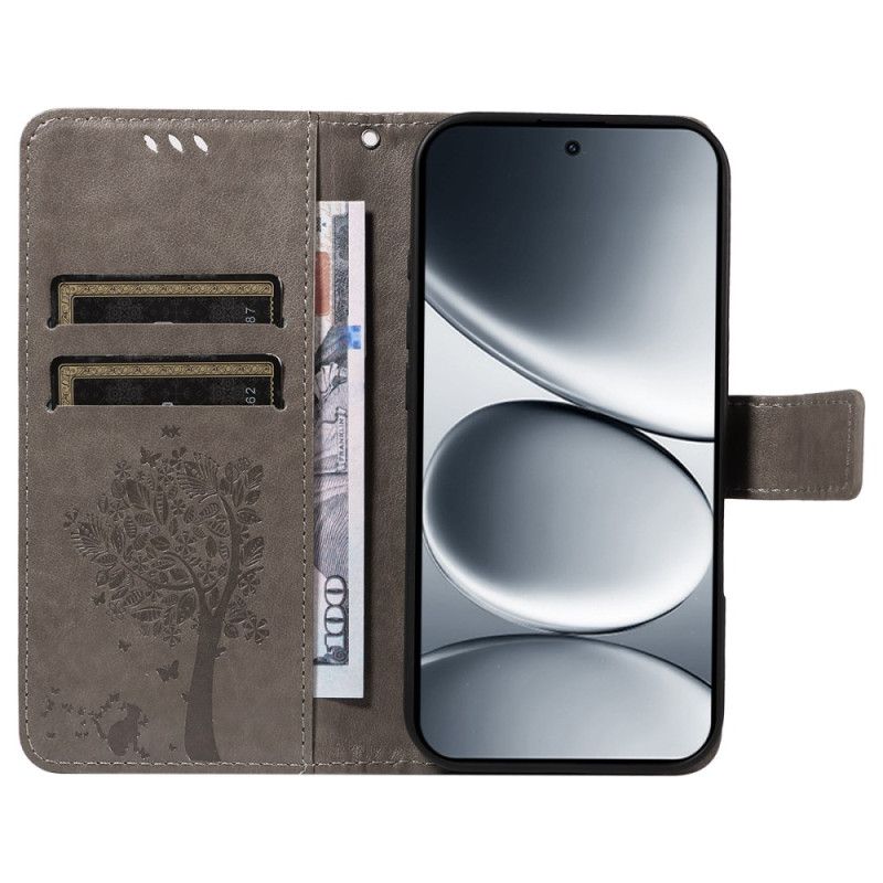 Folio Deksel Til Xiaomi Redmi Note 15 Pro 5g Katt- Og Tremønster