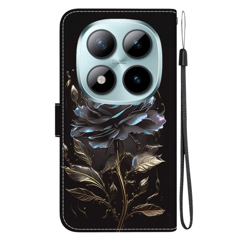 Folio Deksel Til Xiaomi Redmi Note 15 Pro 5g Svart Rose