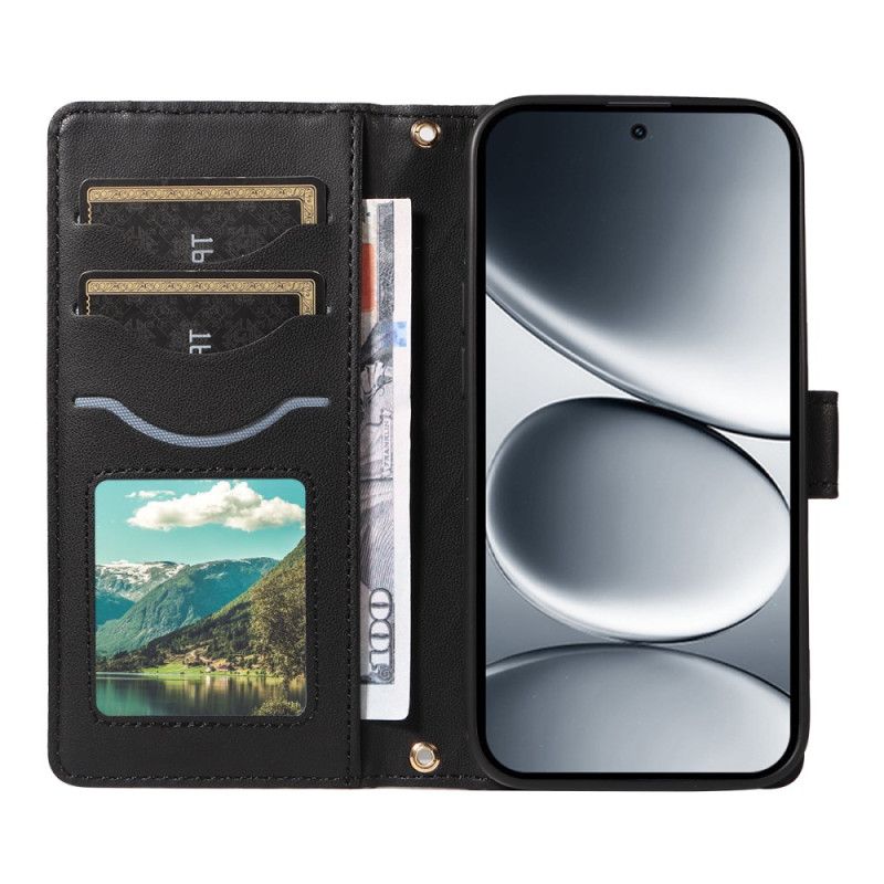 Folio Deksel Til Xiaomi Redmi Note 15 Pro 5g Vattert Med Stropper