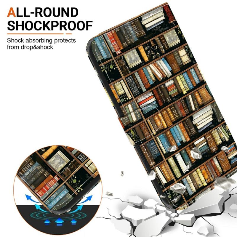 Folio Deksel Xiaomi Redmi Note 15 Pro 5g Bibliotek Motiv