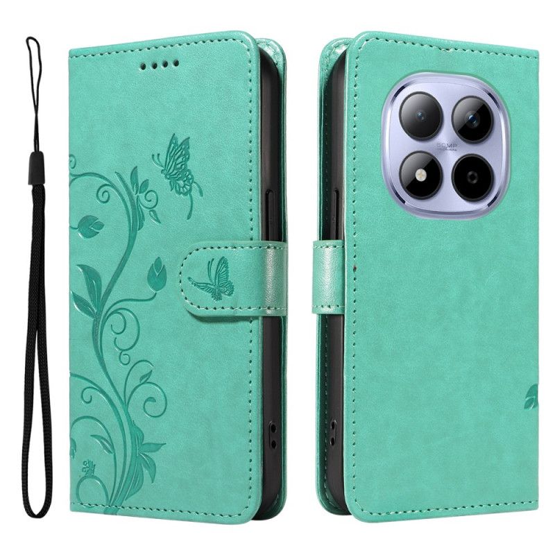 Folio Deksel Xiaomi Redmi Note 15 Pro 5g Blomstermotiv Beskyttelse Deksel