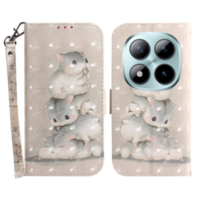 Folio Deksel Xiaomi Redmi Note 15 Pro 5g Hamstere Med Stropper