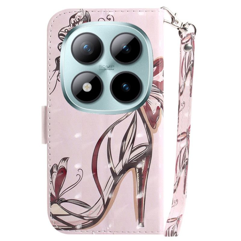 Folio Deksel Xiaomi Redmi Note 15 Pro 5g Høye Hæler Med Stropper