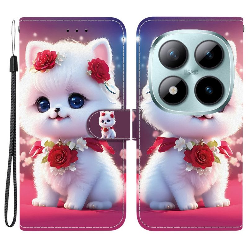 Folio Deksel Xiaomi Redmi Note 15 Pro 5g Katt Og Roser