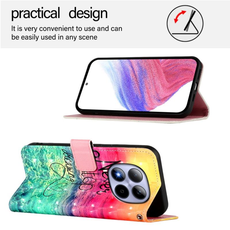 Folio Deksel Xiaomi Redmi Note 15 Pro 5g Slutt Aldri Å Drømme