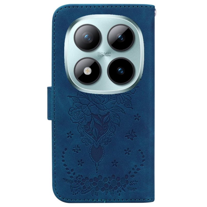 Folio Deksel Xiaomi Redmi Note 15 Pro 5g Sommerfugler Og Roser