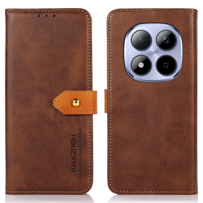 Lærdeksel Folio Deksel Xiaomi Redmi Note 15 Pro 5g Khazneh Gullspenne