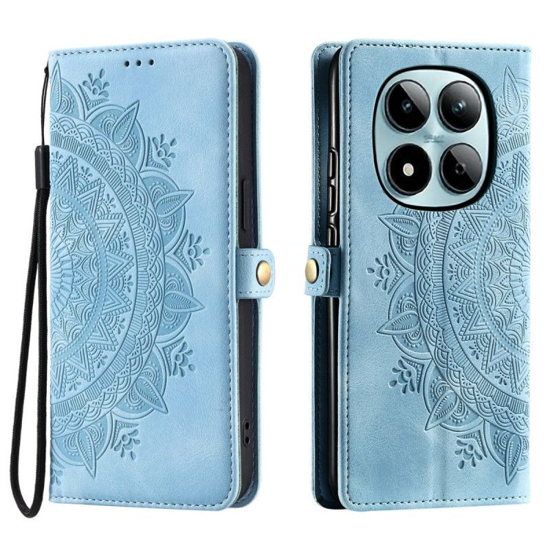 Lærdeksel Folio Deksel Xiaomi Redmi Note 15 Pro 5g Mandala Semsket Skinneffekt