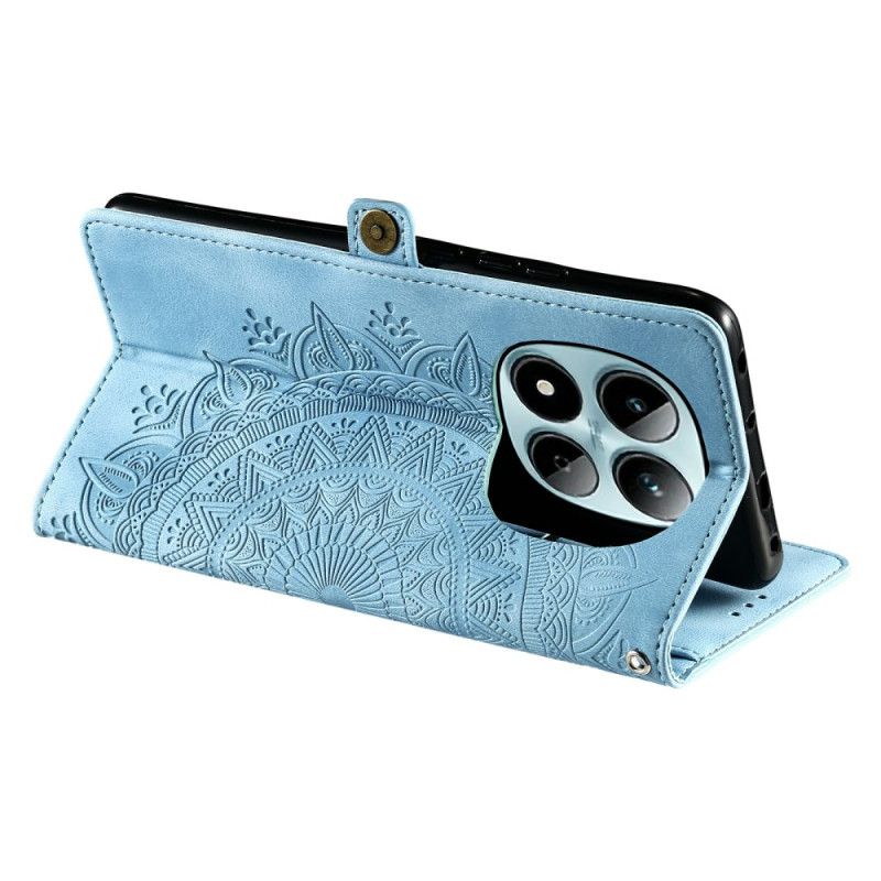 Lærdeksel Folio Deksel Xiaomi Redmi Note 15 Pro 5g Mandala Semsket Skinneffekt