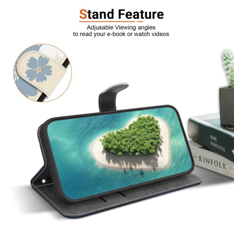 Lærdeksel Folio Deksel Xiaomi Redmi Note 15 Pro 5g Mobildeksel Blå Tusenfryd