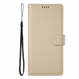 Lærdeksel Folio Deksel Xiaomi Redmi Note 15 Pro 5g Mobildeksel Ensfarget Fuskeskinn