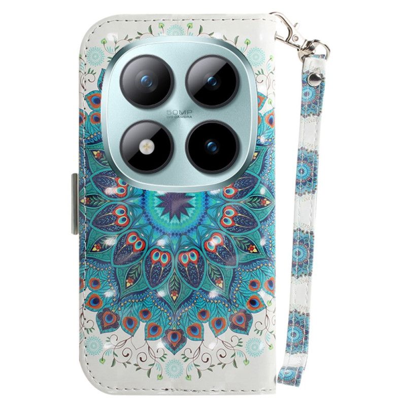 Lærdeksel Folio Deksel Xiaomi Redmi Note 15 Pro 5g Mobildeksel Grønn Mandala