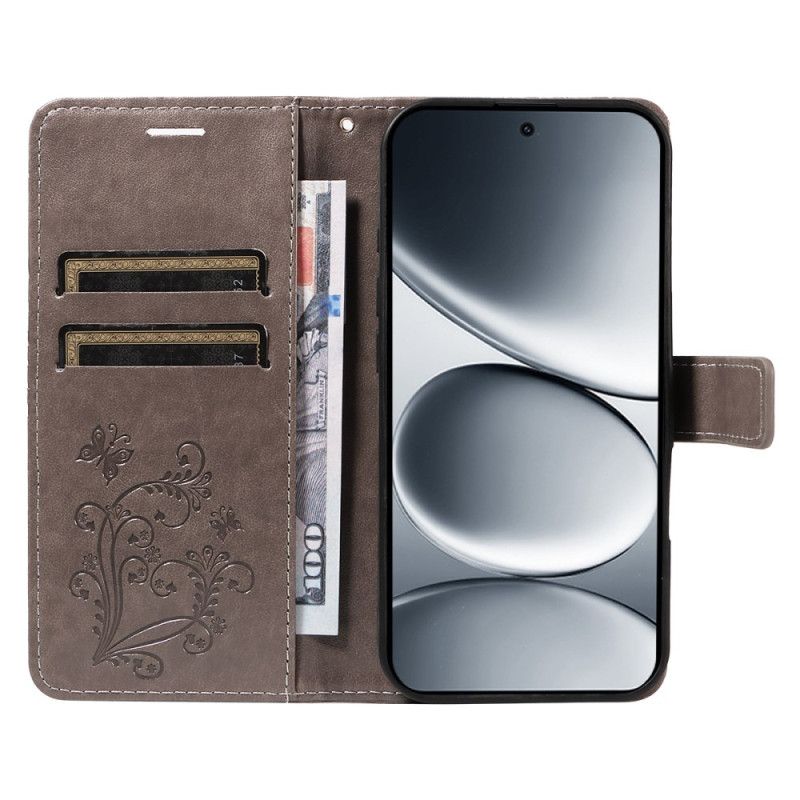 Lærdeksel Folio Deksel Xiaomi Redmi Note 15 Pro 5g Mobildeksel Kjempesommerfugler