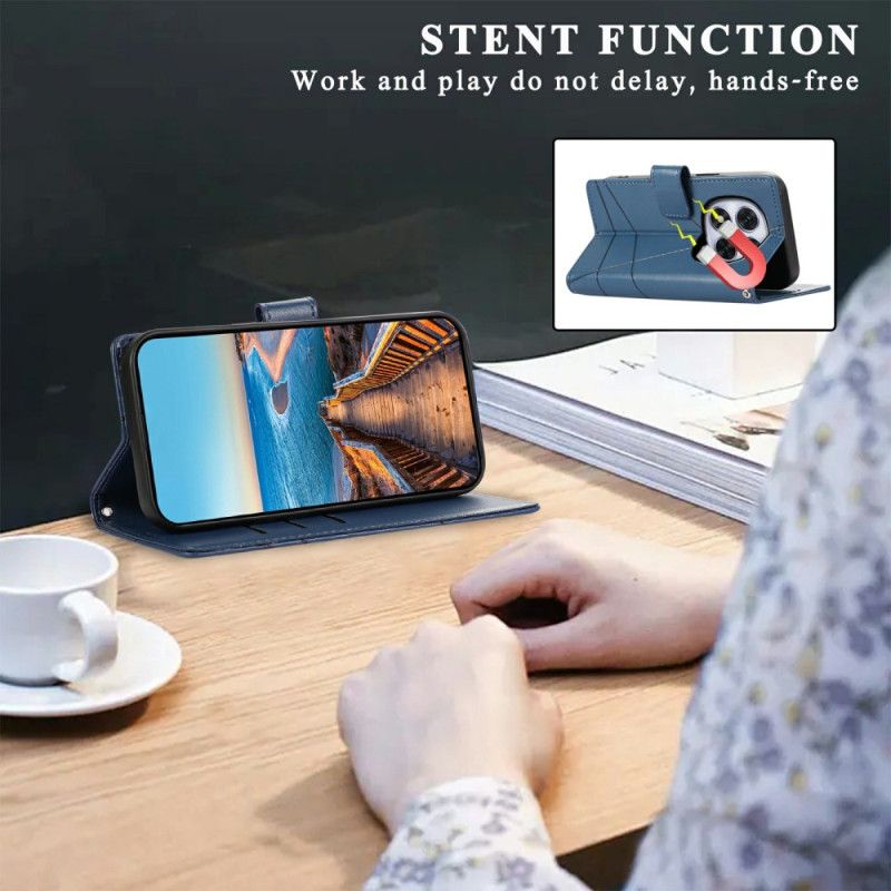 Lærdeksel Folio Deksel Xiaomi Redmi Note 15 Pro 5g Mobildeksel Linjer