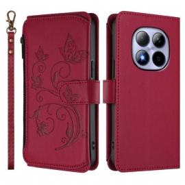 Lærdeksel Folio Deksel Xiaomi Redmi Note 15 Pro 5g Mobildeksel Lommebok Med 6 Kortspor