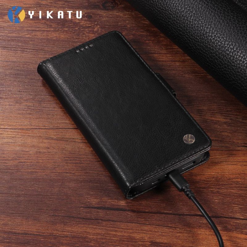 Lærdeksel Folio Deksel Xiaomi Redmi Note 15 Pro 5g Mobildeksel Retro Yikatu