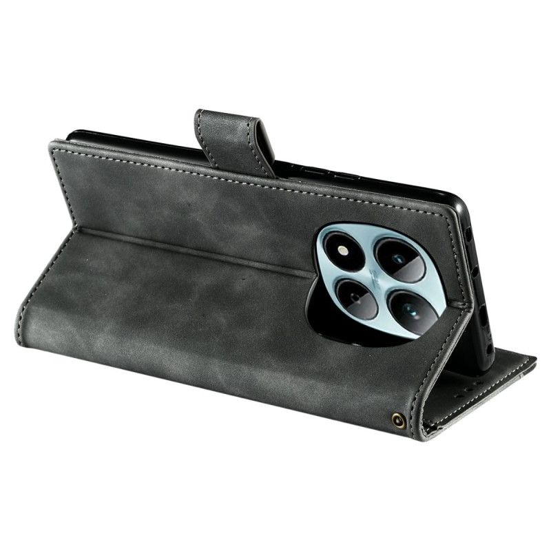 Lærdeksel Folio Deksel Xiaomi Redmi Note 15 Pro 5g Mobildeksel Retrodesign Med Stropp